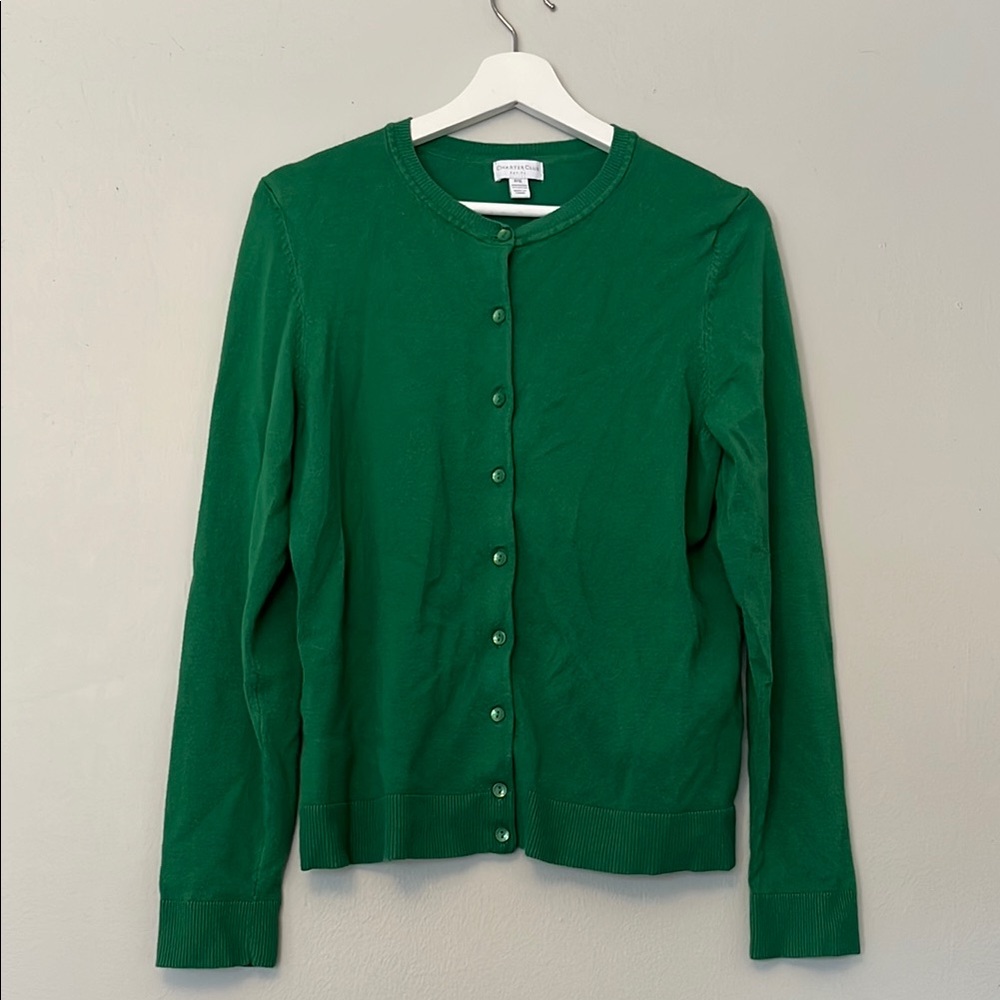 Vibrant Kelly Green Cardigan